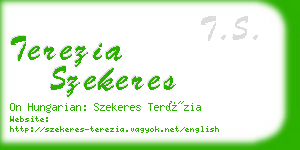 terezia szekeres business card